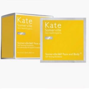 Kate Somerville Somerville360 Face & Body Self Tanner Towelettes (8) NEW